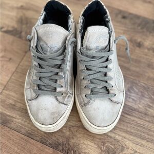 P448 Gray Platform Sneakers